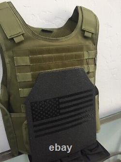 AR600 Plates Tactical Carrier lll+ Body Armor Made With Kevlar BULLETPROOF Vest