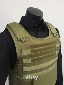 AR600 Plates Tactical Carrier lll+ Body Armor Made With Kevlar BULLETPROOF Vest