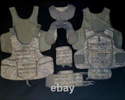 ARMY ACU DIGITAL BODY ARMOR PLATE CARRIER MADE WithKEVLAR INSERTS MEDIUM COMPLETE