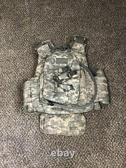 ARMY ACU DIGITAL BODY ARMOR PLATE CARRIER MADE WithKEVLAR INSERTS SIZE LARGE