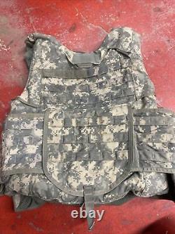 ARMY ACU DIGITAL BODY ARMOR PLATE CARRIER MADE WithKEVLAR INSERTS XLARGE