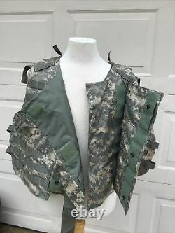 ARMY ACU DIGITAL BODY ARMOR PLATE CARRIER WITH MADE WithKEVLAR VEST XL NO INSERTS
