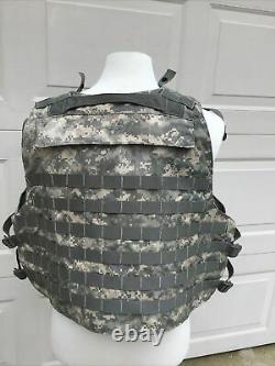 ARMY ACU DIGITAL BODY ARMOR PLATE CARRIER WITH MADE WithKEVLAR VEST XL NO INSERTS