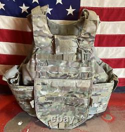 ARMY MULTICAM BODY ARMOR PLATE CARRIER MADE WithKEVLAR INSERTS X SMALL