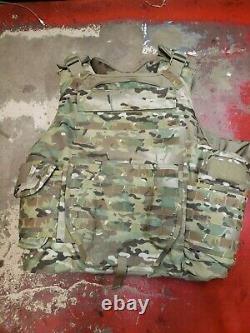 ARMY MULTICAM BODY ARMOR PLATE CARRIER MADE WithKEVLAR INSERTS XXL