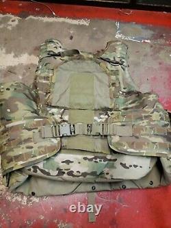 ARMY MULTICAM BODY ARMOR PLATE CARRIER MADE WithKEVLAR INSERTS XXL