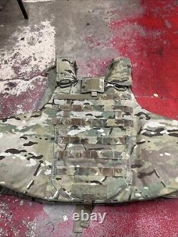 ARMY OCP MULTICAM BODY ARMOR PLATE CARRIER MADE WithKEVLAR INSERTS MEDIUM