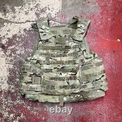 ARMY OCP MULTICAM BODY ARMOR PLATE CARRIER MADE WithKEVLAR INSERTS MEDIUM