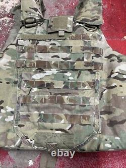 ARMY OCP MULTICAM BODY ARMOR PLATE CARRIER MADE WithKEVLAR INSERTS MEDIUM