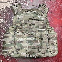 ARMY OCP MULTICAM BODY ARMOR PLATE CARRIER MADE WithKEVLAR INSERTS MEDIUM