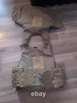 ARMY OCP MULTICAM BODY ARMOR PLATE CARRIER MADE WithKEVLAR INSERTS MEDIUM. E3