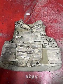 ARMY OCP MULTICAM BODY ARMOR PLATE CARRIER MADE WithKEVLAR INSERTS MEDIUM LONG