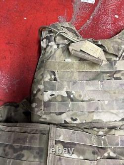 ARMY OCP MULTICAM BODY ARMOR PLATE CARRIER MADE WithKEVLAR INSERTS MEDIUM LONG