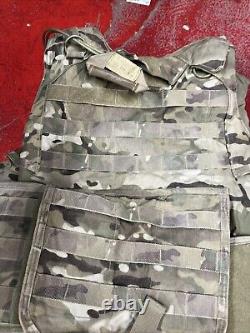 ARMY OCP MULTICAM BODY ARMOR PLATE CARRIER MADE WithKEVLAR INSERTS MEDIUM LONG