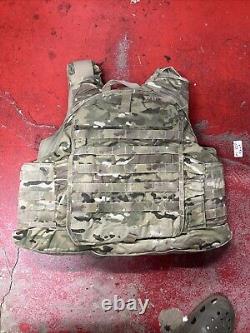 ARMY OCP MULTICAM BODY ARMOR PLATE CARRIER MADE WithKEVLAR INSERTS MEDIUM LONG