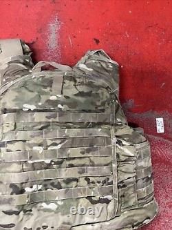 ARMY OCP MULTICAM BODY ARMOR PLATE CARRIER MADE WithKEVLAR INSERTS MEDIUM LONG