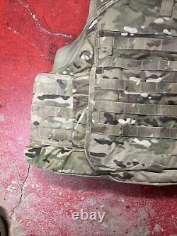 ARMY OCP MULTICAM BODY ARMOR PLATE CARRIER MADE WithKEVLAR INSERTS MEDIUM LONG