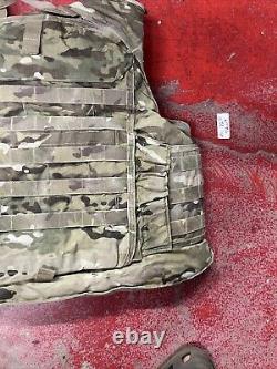 ARMY OCP MULTICAM BODY ARMOR PLATE CARRIER MADE WithKEVLAR INSERTS MEDIUM LONG