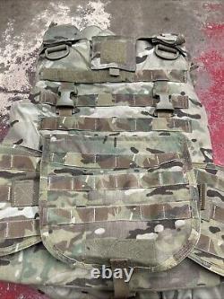 ARMY OCP MULTICAM BODY ARMOR PLATE CARRIER MADE WithKEVLAR INSERTS Med-Long