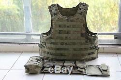 AU Combat Tactical Soft Bullet proof vest IIIA+2PCS III ceramic plates