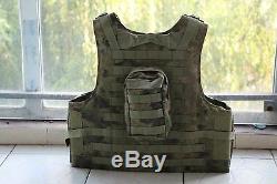 AU Combat Tactical Soft Bullet proof vest IIIA+2PCS III ceramic plates