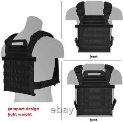 Active Shooter Black Tactical Vest Plate Carrier With Green Level III Armor Plates