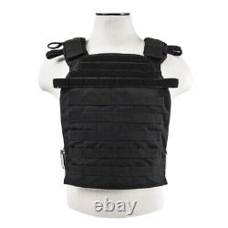 Active Shooter Black Tactical Vest Plate Carrier With Level III L3 Fearless Armor