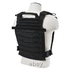 Active Shooter Black Tactical Vest Plate Carrier With Level III L3 Fearless Armor