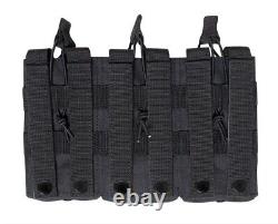 Active Shooter Black Tactical Vest Plate Carrier With Level III L3 Fearless Armor