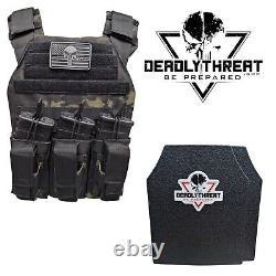 Active Shooter Camo Tactical Vest Plate Carrier With Level III L3 Fearless Armor