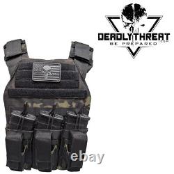 Active Shooter Camo Tactical Vest Plate Carrier With Level III L3 Fearless Armor