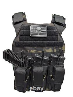 Active Shooter Camo Tactical Vest Plate Carrier With Level III L3 Fearless Armor