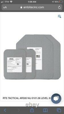 Ambitec Ar500 NIJ Rated Level 3 Steel Body Armor Plates Anti Spall Coat, 1 Curve