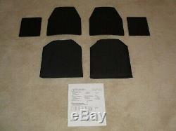 Ar500 Level 3+ Body Armor Plates (2)10x12 And (2) 8x6 Plates & Spall/aramid Pads