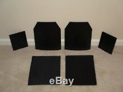 Ar500 Level 3+ Steel Armor Plates (2)10x12 And (2)8x6 Plates & Spall/aramid Pads