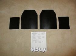 Ar500 Level 3+ Steel Armor Plates (2)10x12 And (2)8x6 Plates & Spall/aramid Pads