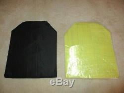 Ar500 Level 3+ Steel Armor Plates (2)10x12 And (2)8x6 Plates & Spall/aramid Pads