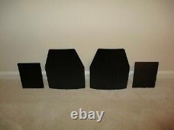 Ar500 Level 3+ Steel Body Armor Plates (2)10x12 And (2)8x6 Swimmer Plates New