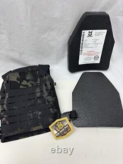 Armor Express 8x10 Level III Lightweight Armor Plates withHSGI Plate Carrier MCB