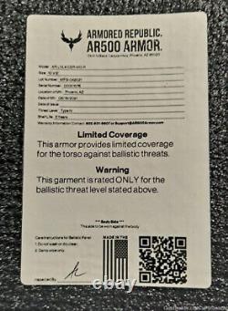 Armored Republic AR500 Body Armor Complete Set Level III++++V Plates x2