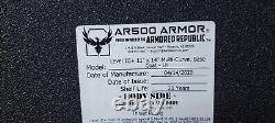 Armored Republic Ar500 Level III+ 11 x 14 Armor Multicurved Plates with Pads LH