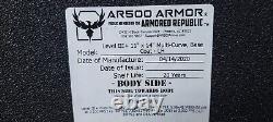 Armored Republic Ar500 Level III+ 11 x 14 Armor Multicurved Plates with Pads LH