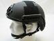 Black Fast Helmet W. Rails Large Made With Kevlar High Cut Ballistic Level Iii-a