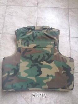 BODY ARMOR 3A CLASS MADE WITH KEVLAR PANELS Woodland camouflage Bulletproof