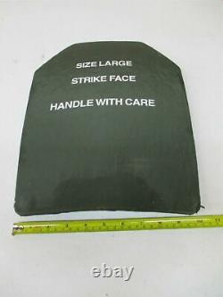 BODY ARMOR INSERTS LEVEL 3 CERAMIC STRIKE FACE PLATES LARGE 10x13 FRONT & BACK