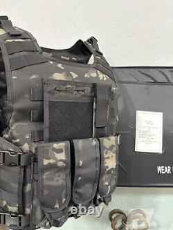 BULLETPROOF Carrier Vest Free Made With Kevlar Plates 3a M L Xl Xxl 3xl 2xl USA