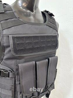 BULLETPROOF Carrier Vest Free Made With Kevlar Plates 3a M L Xl Xxl 3xl 2xl USA