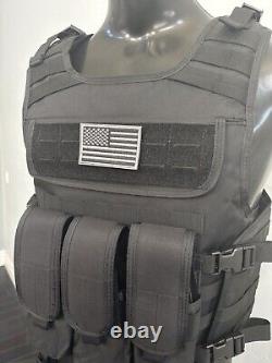 BULLETPROOF Carrier Vest Free Made With Kevlar Plates 3a M L Xl Xxl 3xl 2xl USA