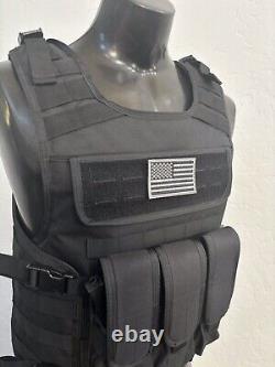 BULLETPROOF Carrier Vest Free Made With Kevlar Plates 3a M L Xl Xxl 3xl 2xl USA