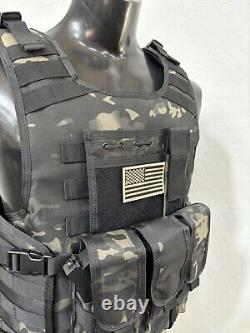 BULLETPROOF Carrier Vest Free Made With Kevlar Plates 3a M L Xl Xxl 3xl 2xl USA